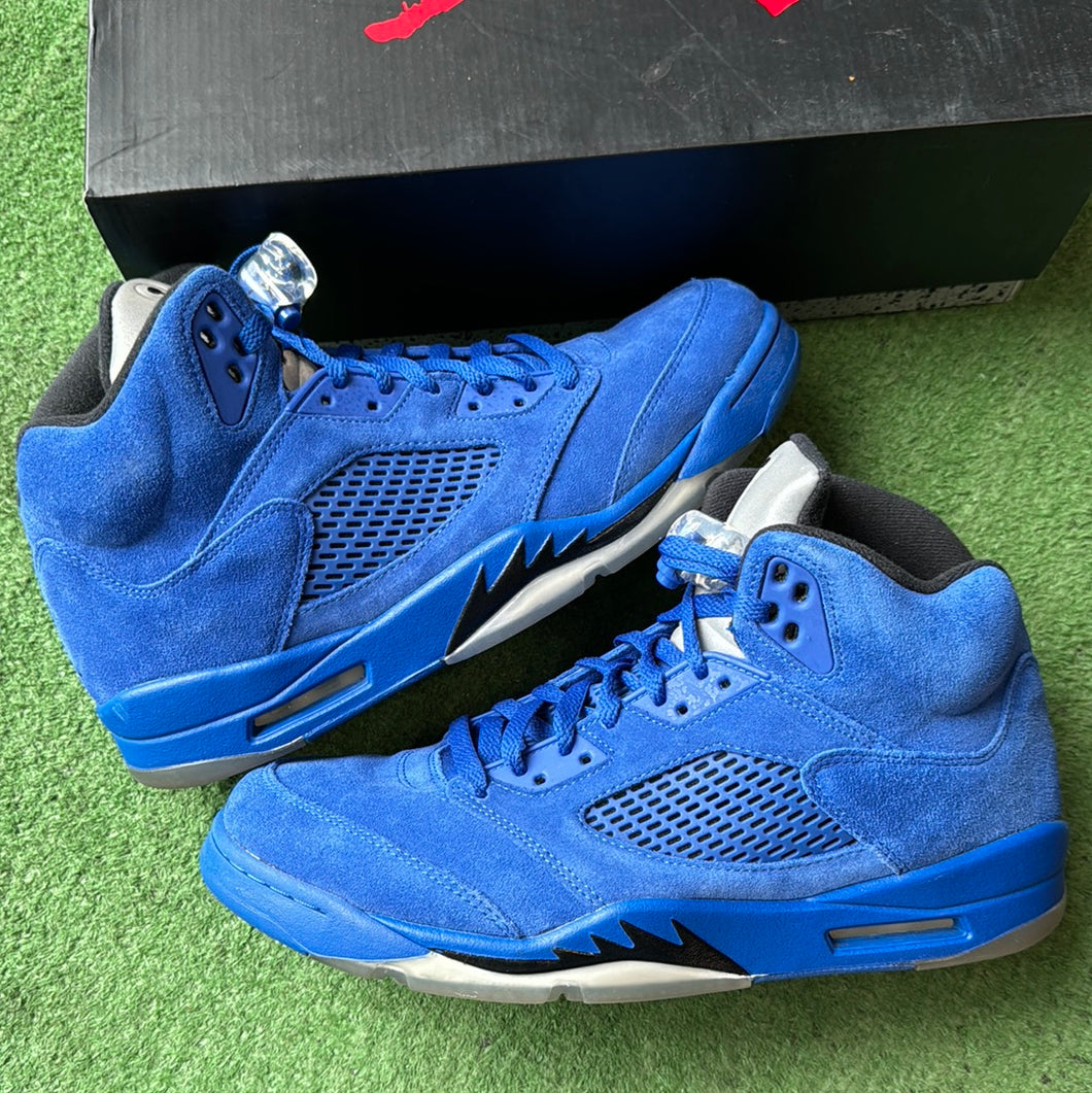 Jordan Blue Suede 5s Size 11