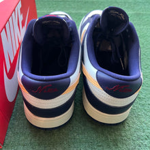 Load image into Gallery viewer, Nike From Nike to You Midnight Navy Dunk Lows Size 11.5
