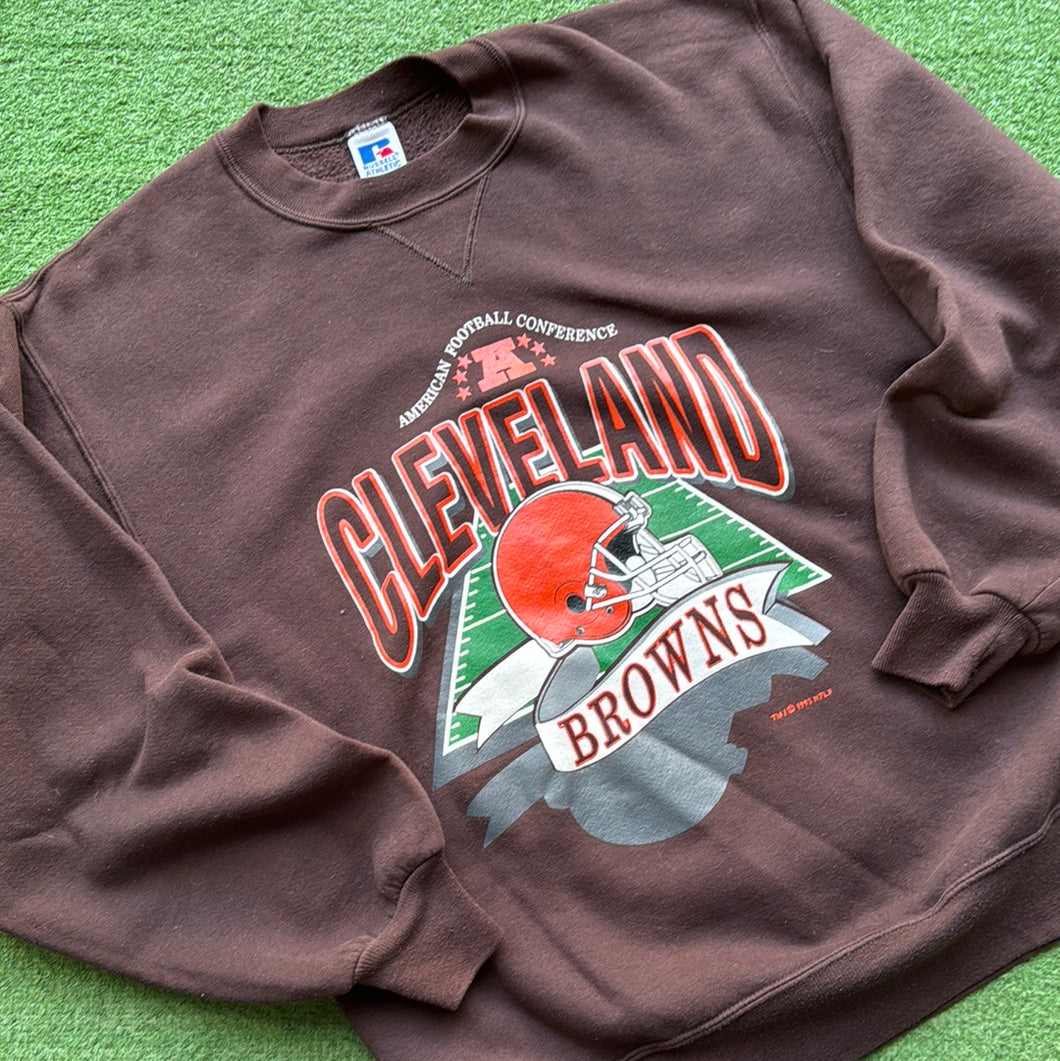 Vintage Cleveland Browns Russell Crewneck Size L