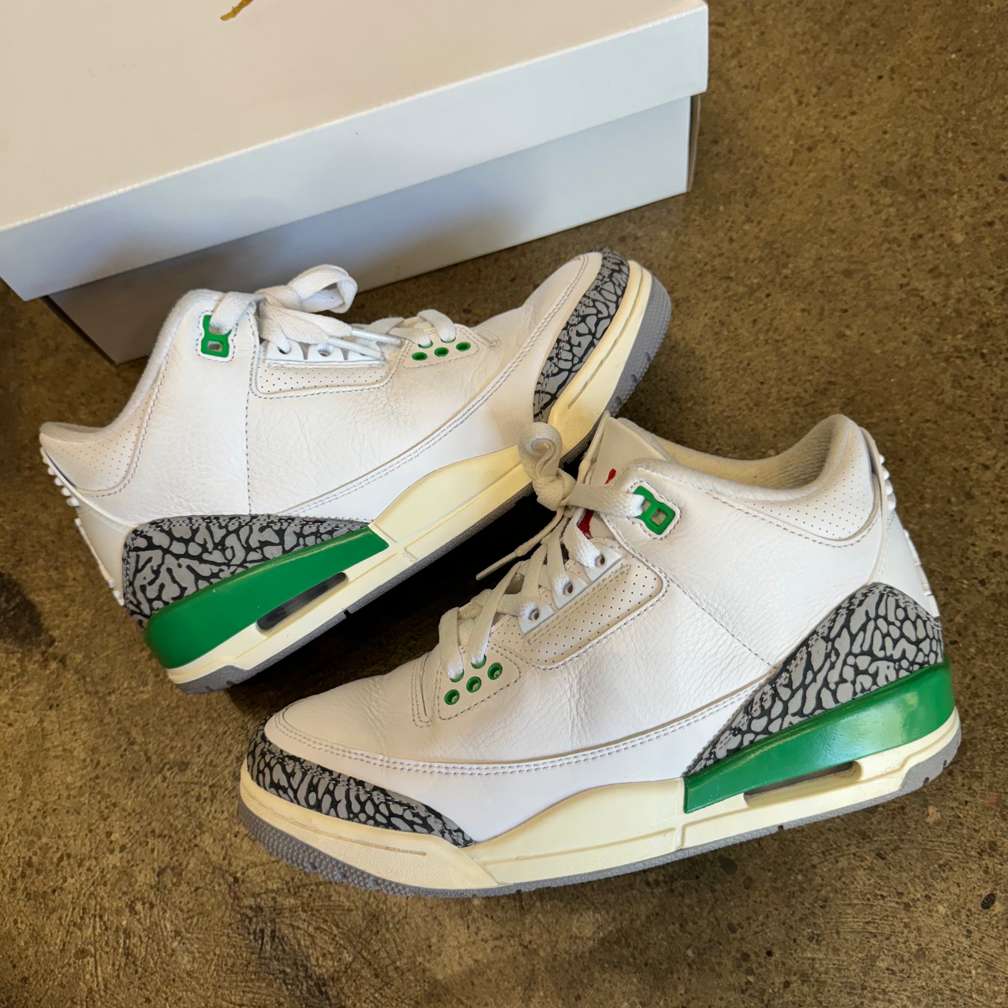 Jordan Lucky Green 3s Size 7.5W 6M My Cuzin Vintage Cleveland