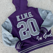 Load image into Gallery viewer, Supreme King Hooded Varsity Jacket Size M
