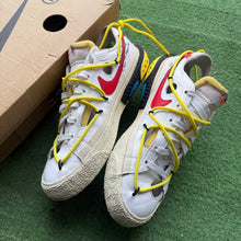 Load image into Gallery viewer, Nike Off-White University Red Blazer Lows Size 8.5
