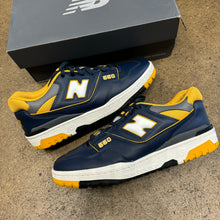 Load image into Gallery viewer, New Balance Navy Gold 550s Size 10
