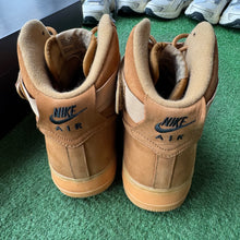 Load image into Gallery viewer, Nike Wheat High Air Force 1s Size 9.5
