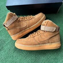 Load image into Gallery viewer, Nike Wheat High Air Force 1s Size 9.5
