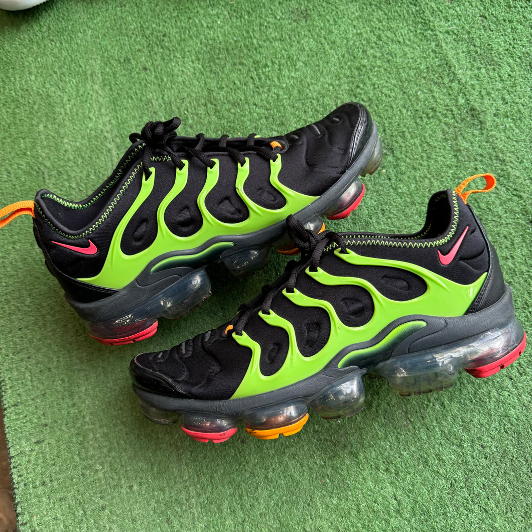 Nike Vapormax Black Electric Green Plus Size 9.5