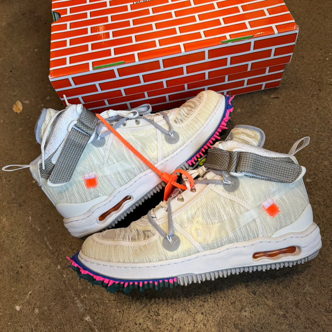 Nike Off White Air Force Mid 1s Size 12