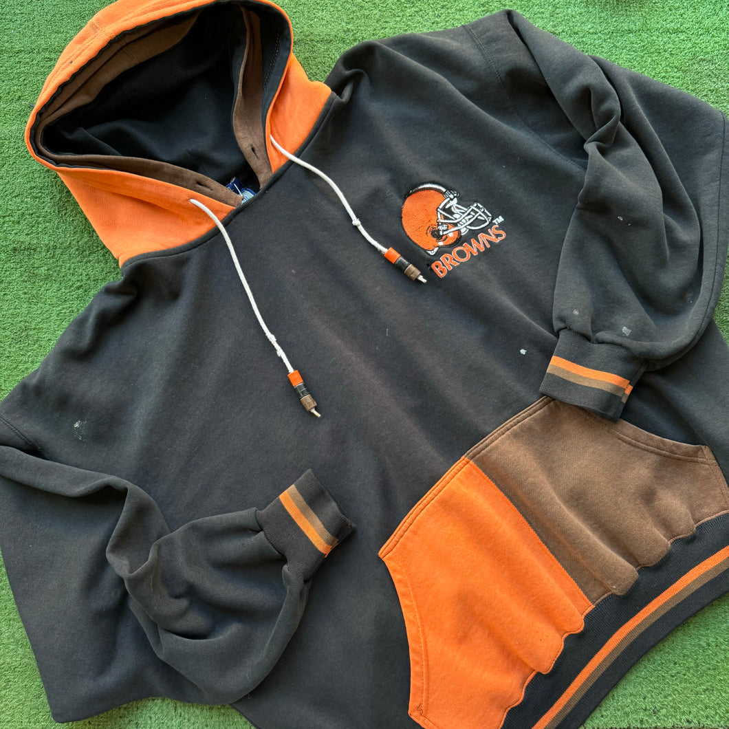 Vintage Cleveland Browns Starter Double Hooded Pullover Size XL