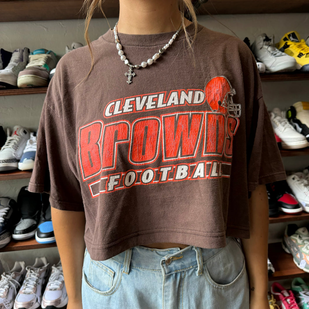 Vintage Cleveland Browns Crop Top Size XL