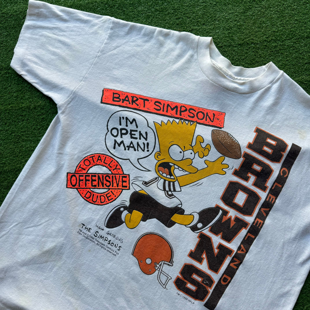 Vintage Cleveland Browns Bart Simpsons Tee Size XL