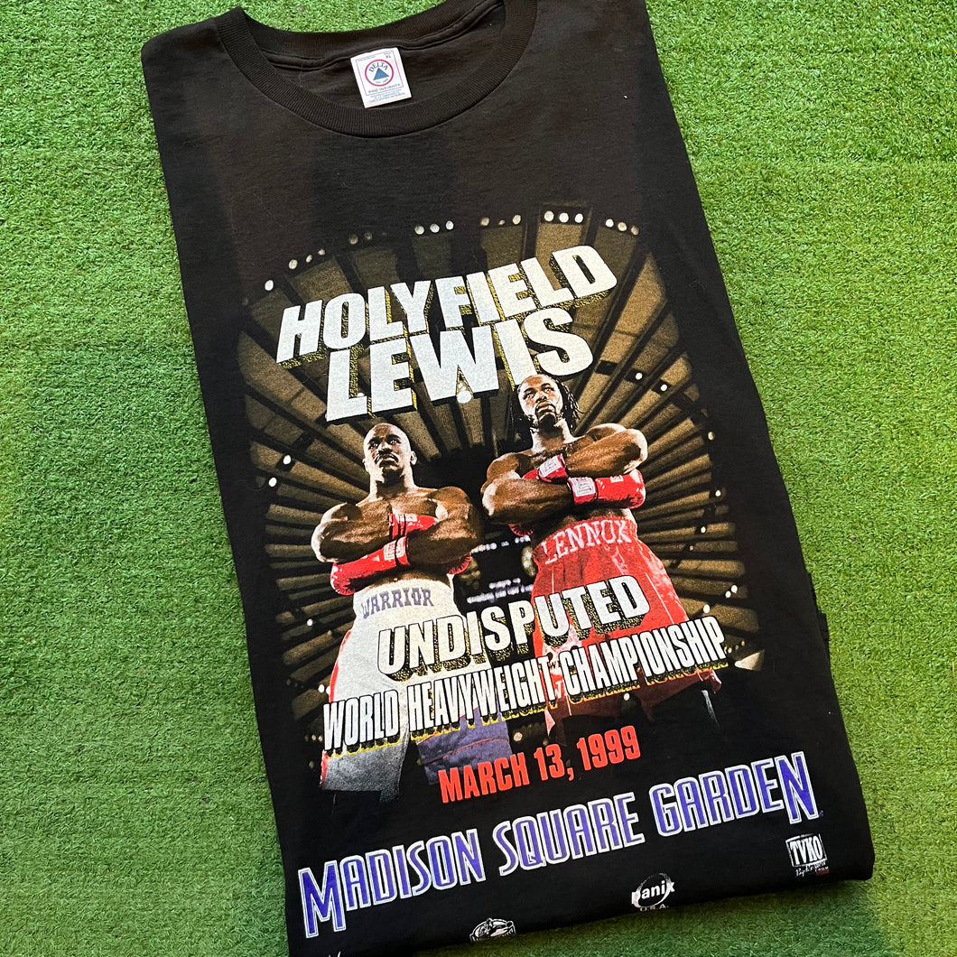 Vintage Holyfield vs Lewis Boxing Tee Size XL