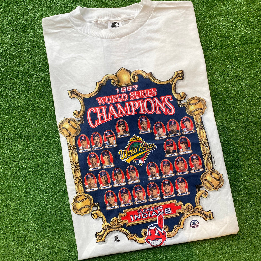 Vintage Cleveland Indians Central Division Champs T-Shirt Size XL