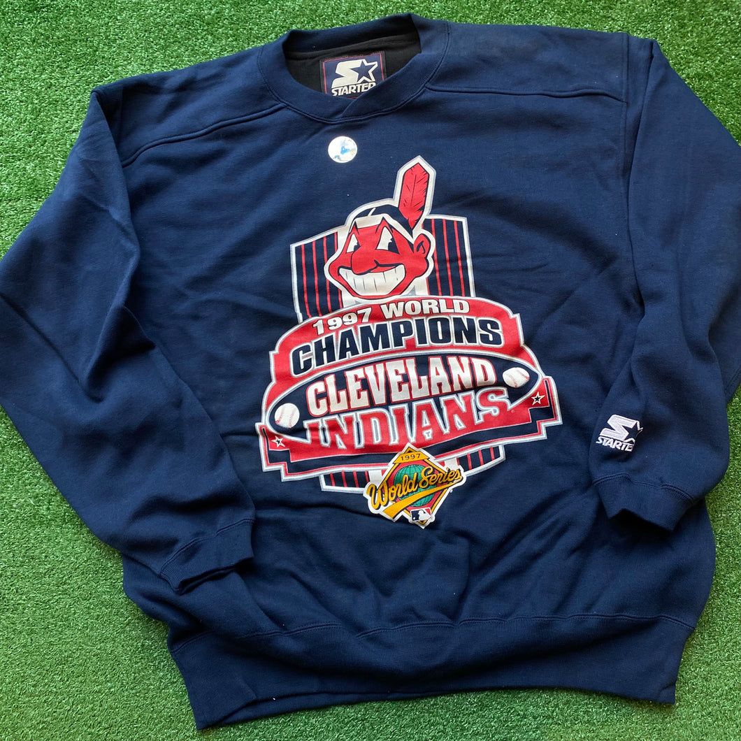 Brand New Vintage Cleveland Indians 1997 World Series Champions Crewneck