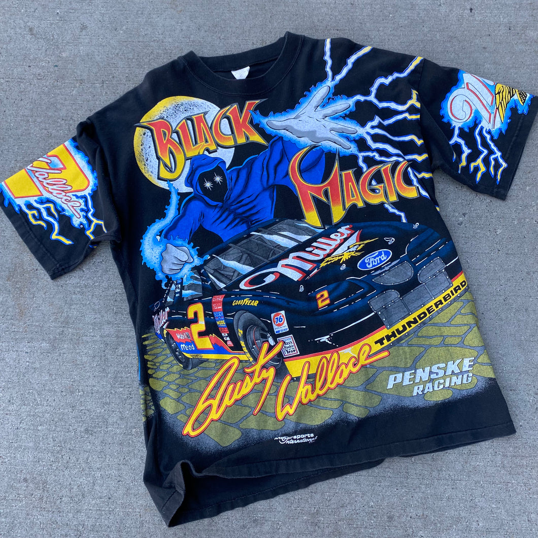 Vintage NASCAR Black Magic Rusty Wallace Tee Size L